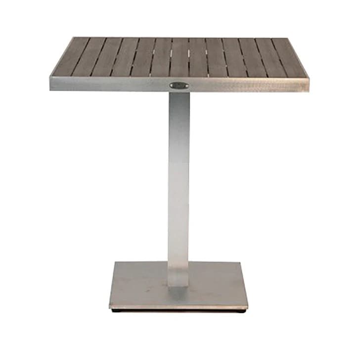 Kaannoa Sicilia Square Pedestal Bar Table with Alumawood