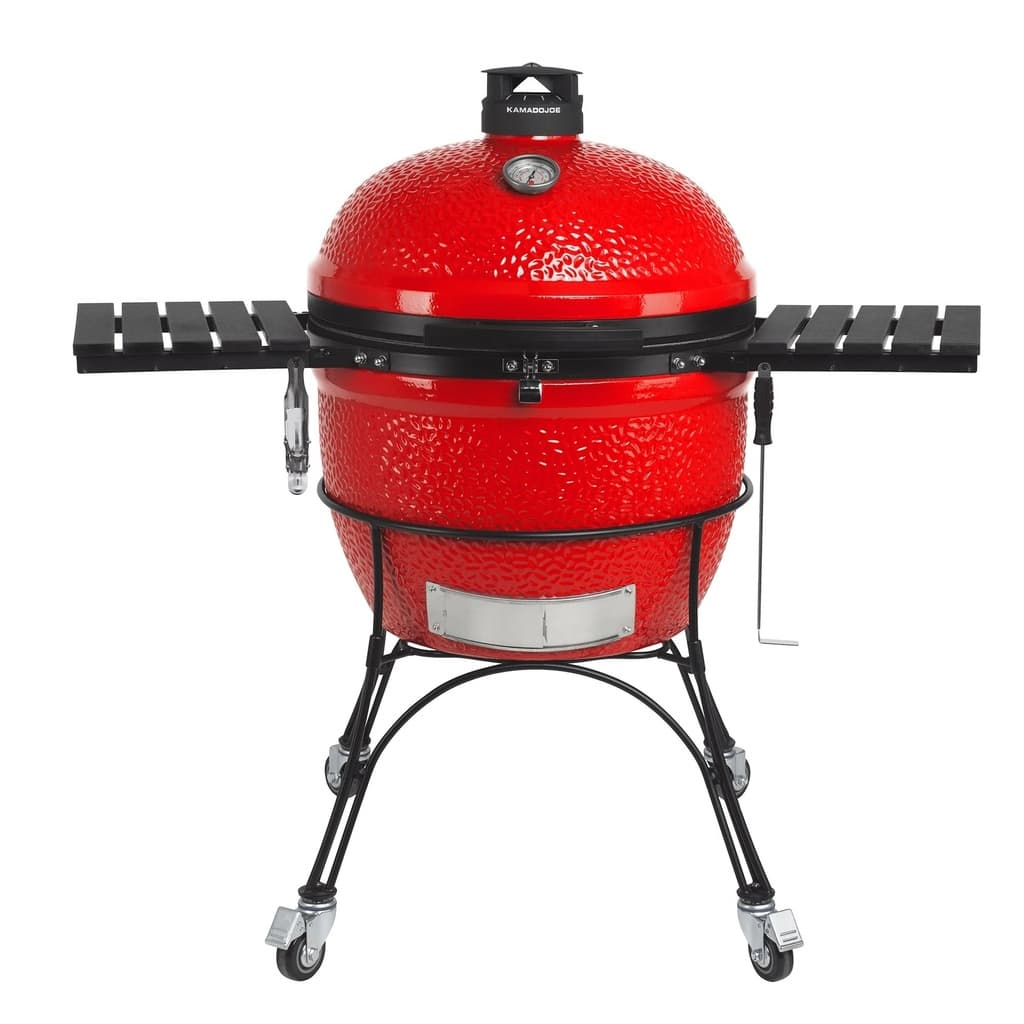 Kamado Joe - Big Joe Red II w/ Cart, Side Shelves, Heat Deflector & Tools w/ BJ-CBH
