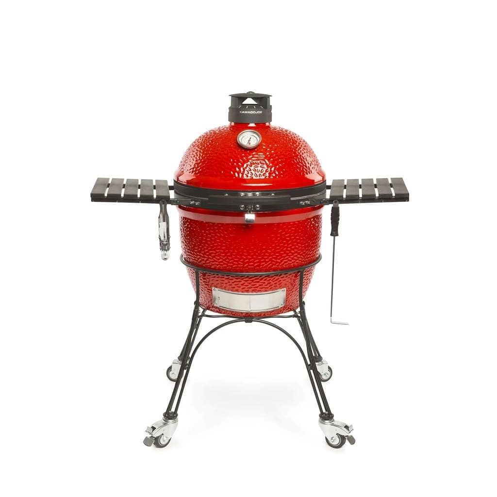 Kamado Joe - Classic Joe Red II w/ Cart, Side Shelves, Heat Deflector & Tools w/ KJ-CBH