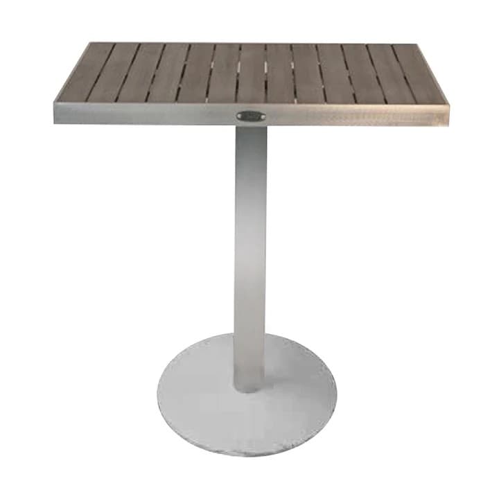 Kannoa Sicilia Round Pedestal Table with Square Top and Alumawood