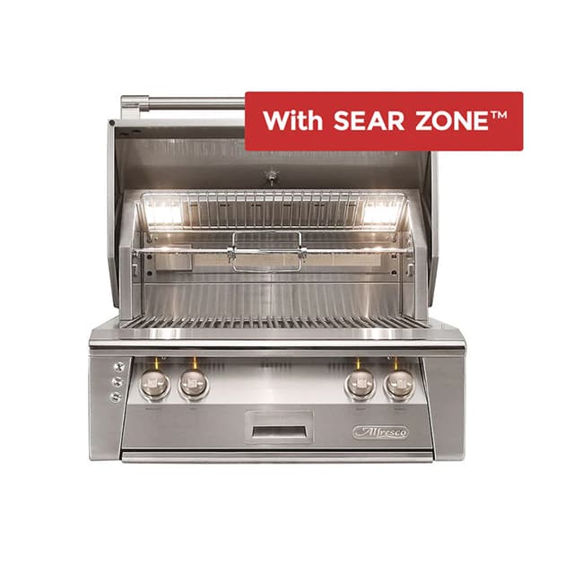 Alfresco 30" Built-In Grill, 2 Burner, Rotis, Sear Zone, NG