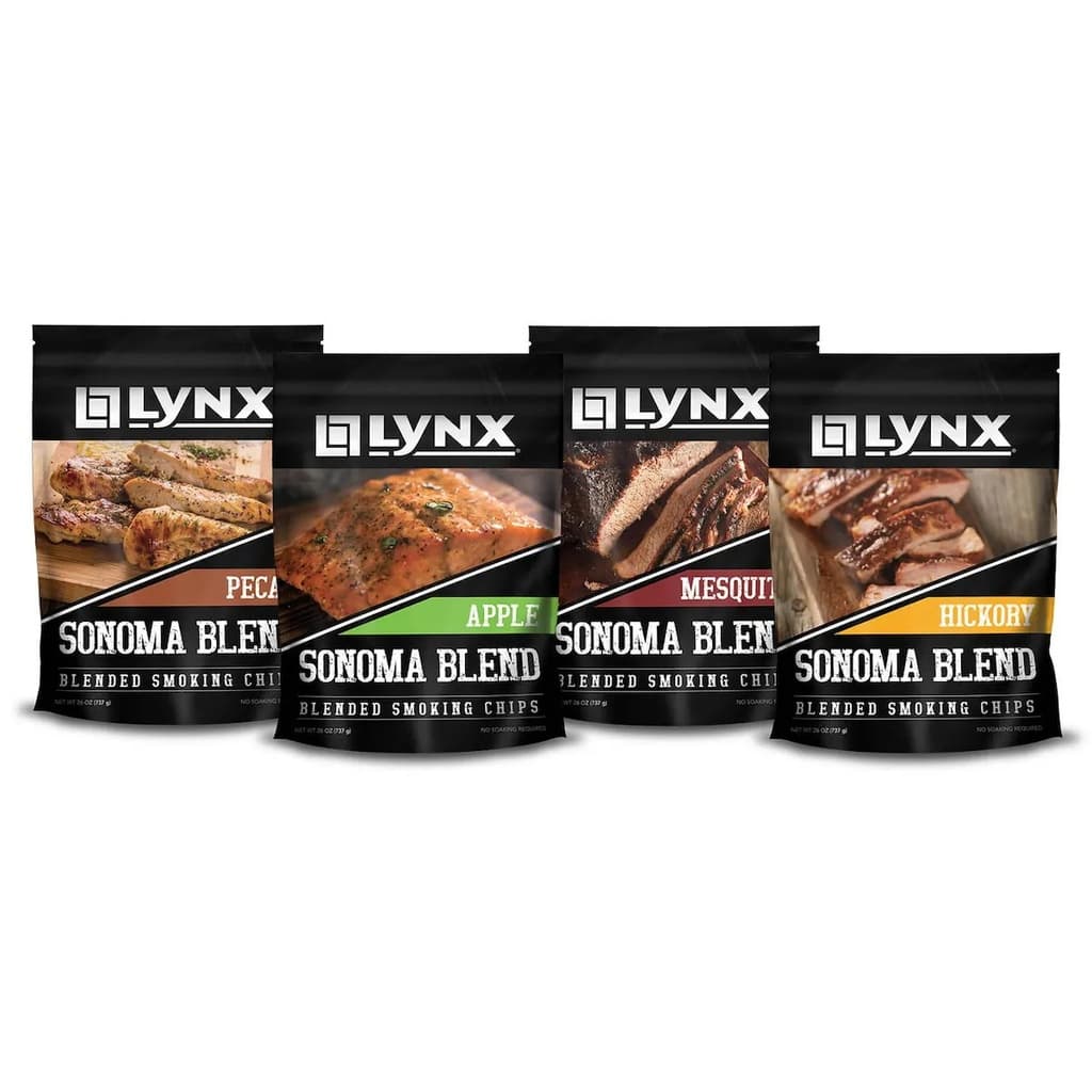 Lynx Woodchip Blend, Four Pack: Apple, Hickory, Mesquite, Pecan