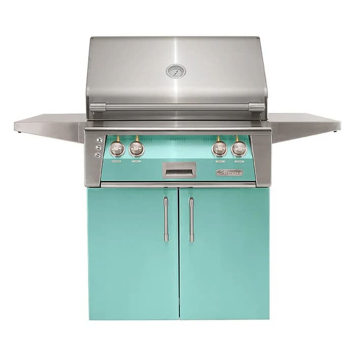 Alfresco 30" Cart Grill, 2 Burner, Rotis, Double Door, NG, Color