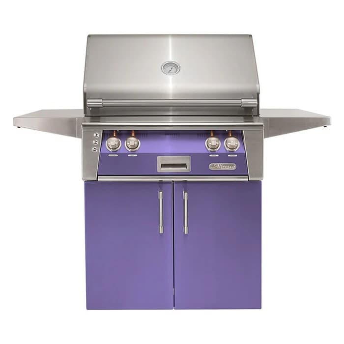 Alfresco 30" Cart Grill, 2 Burner, Rotis, Sear Zone, Double Door, LP, Color