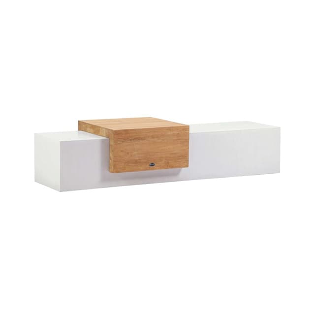 Seasonal Living Monolith Bench with Teak Tabletop