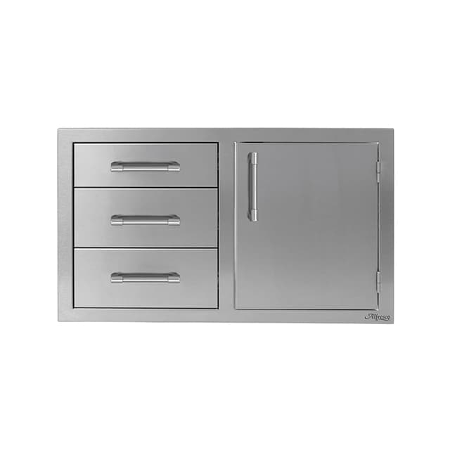 Alfresco 32" Single Door, Triple Drawers, LH
