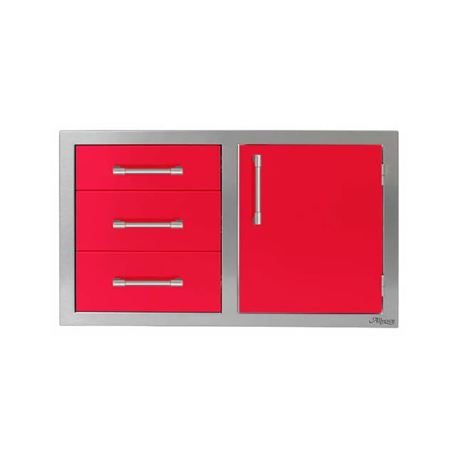 Alfresco 32" Single Door, Triple Drawers, RH, Color
