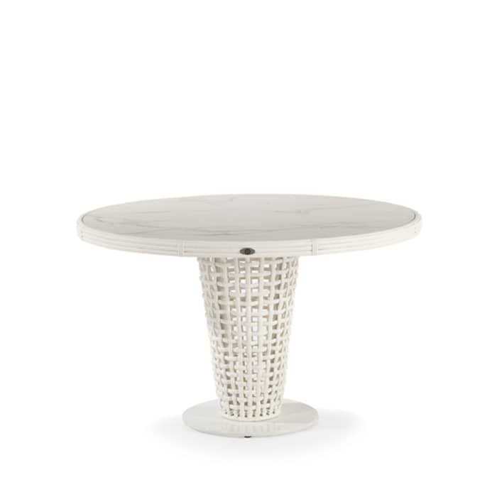 Skyline Design Dynasty Round Dining Table With Glass