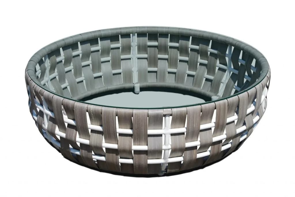 Skyline Design Strips Coffee Table With Glass
