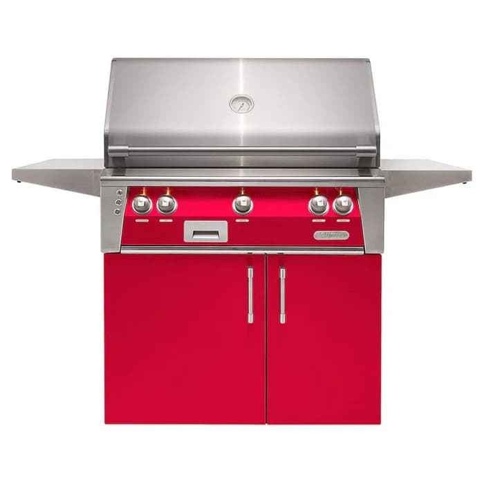 Alfresco 36" Cart Grill, 2 Burner, Rotis, Double Door, LP, Color
