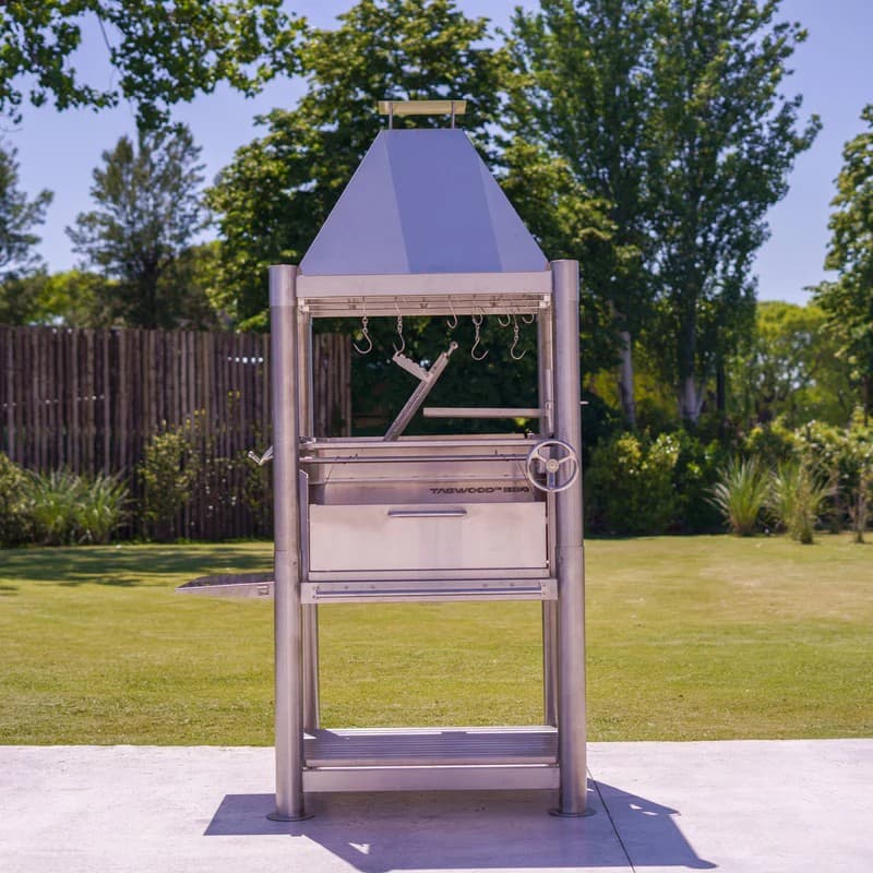 Tagwood - BBQ Argentine Santa Maria Wood Fire & Charcoal Gaucho Grill all Stainless Steel