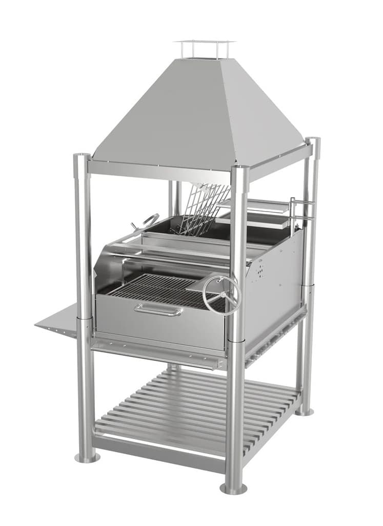 Tagwood - BBQ Argentine Santa Maria Wood Fire & Charcoal Gaucho Grill all Stainless Steel