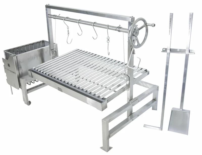 Tagwood - BBQ Insert Style Argentine Santa Maria Wood Fire & Charcoal Gaucho Grill without firebricks