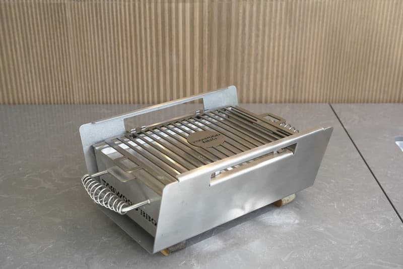 Tagwood - BBQ Table Top Warming Brazier | Stainless steel and Acacia wood