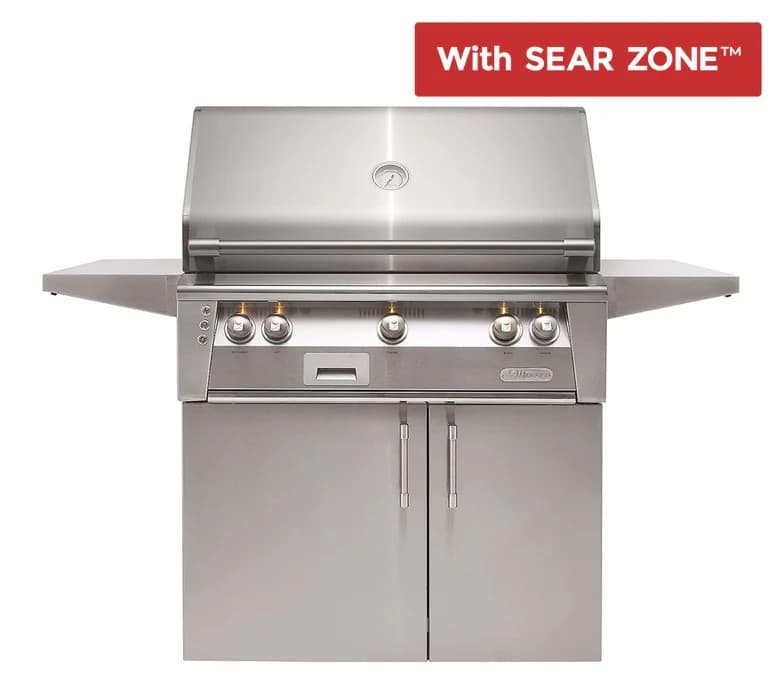 Alfresco 36" Cart Grill, 2 Burner, Rotis, Sear Zone, Double Door, NG