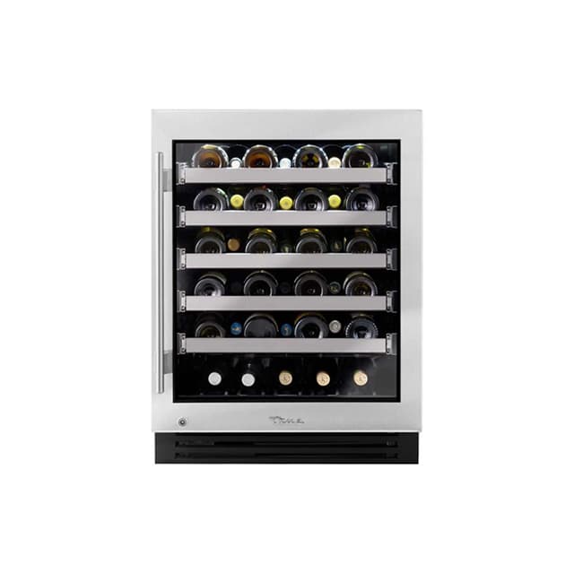 True ADA Height 24 Inch Glass Door Outdoor Wine Cabinet - Stainless Steel