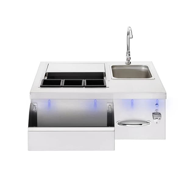 TrueFlame 30" Beverage & Prep Station (White Lights)
