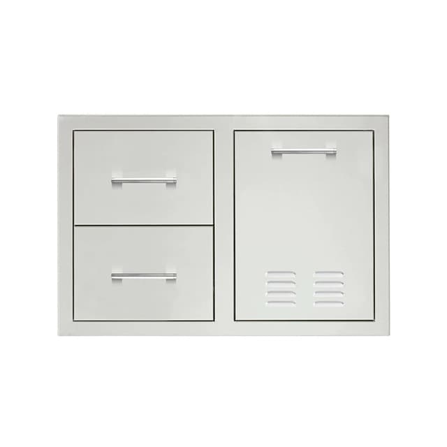 TrueFlame 33" 2-Drawer & Vented Trash or LP Tank Pullout Drawer Combo