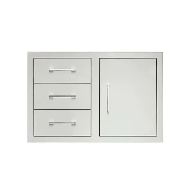 TrueFlame 33" 3-Drawer and Access Door Combo with Hidden Hinge
