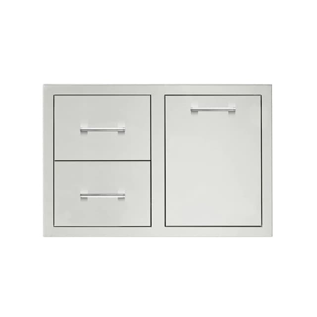 TrueFlame Masonry Frame - 33" 2-Drawer and Access Door Combo