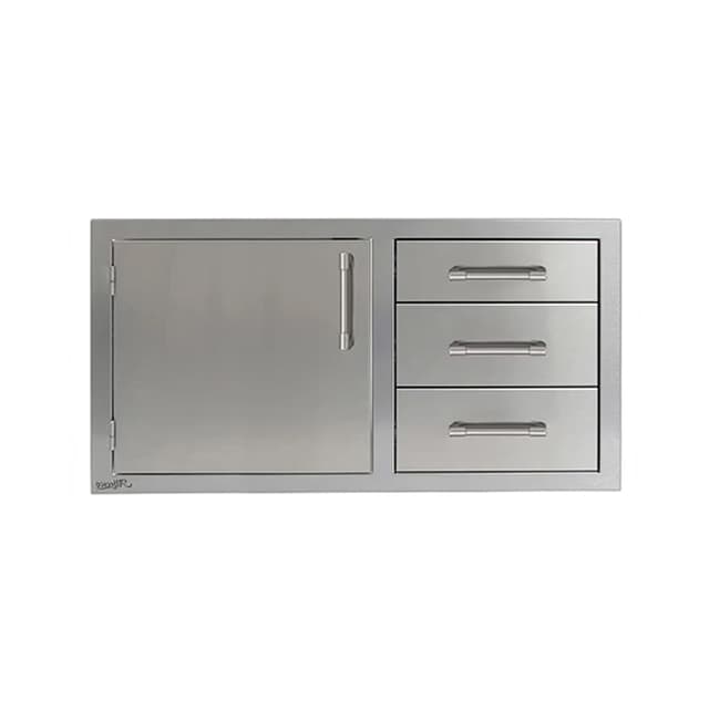 Alfresco 42" Single Door, Triple Drawers, LH, Color