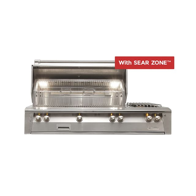 Alfresco 56" Built-In Grill, 3 Burner, Side Burner, Rotis, Sear Zone, NG