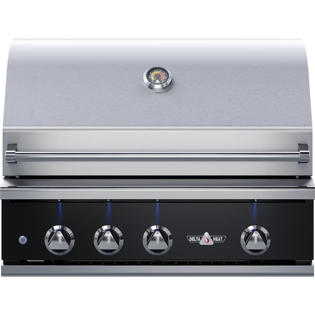 Delta Heat  32" Gas Grill with Infrared Rotisserie, Black Control Panel