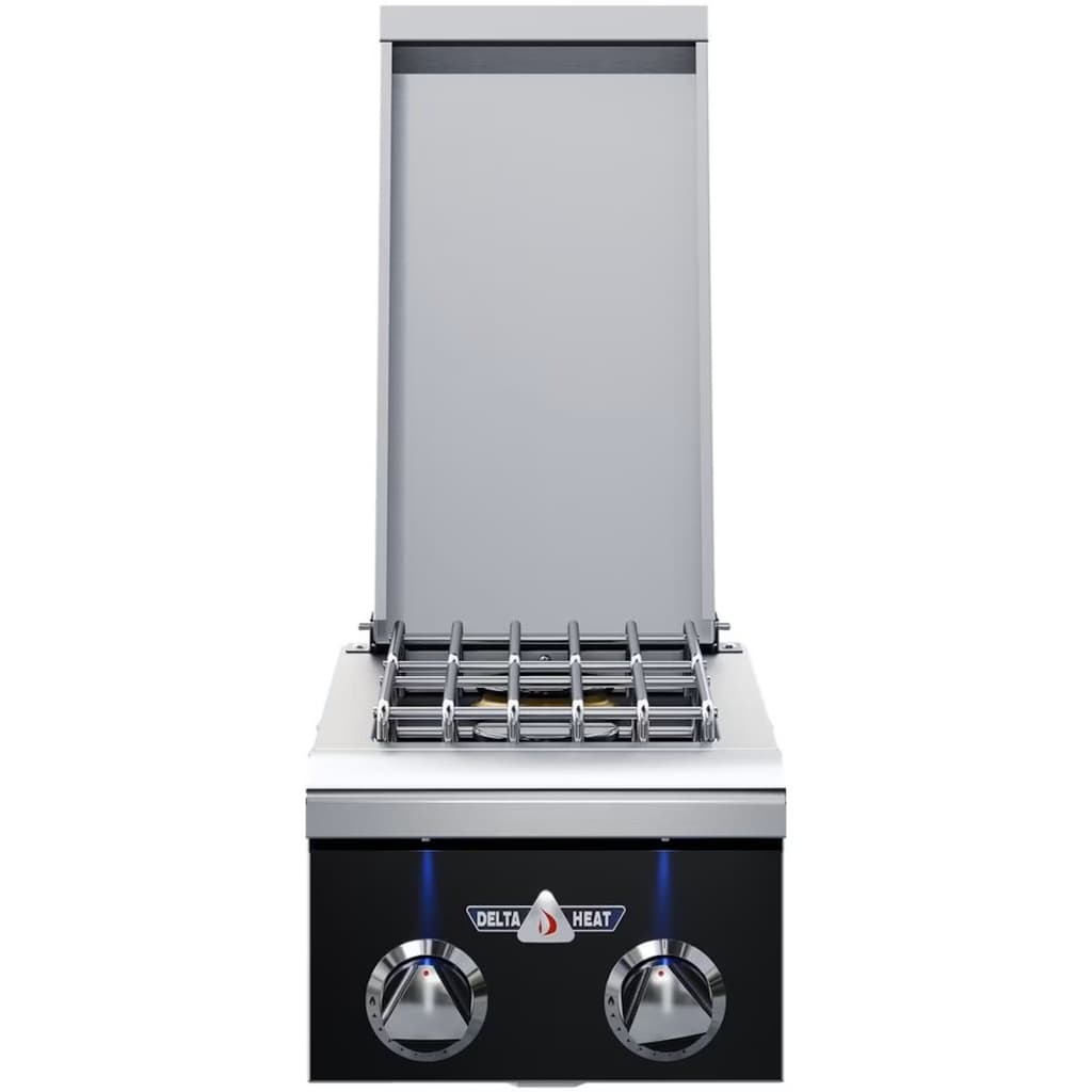 Delta Heat 12" Double Side Burner, Black Control Panel