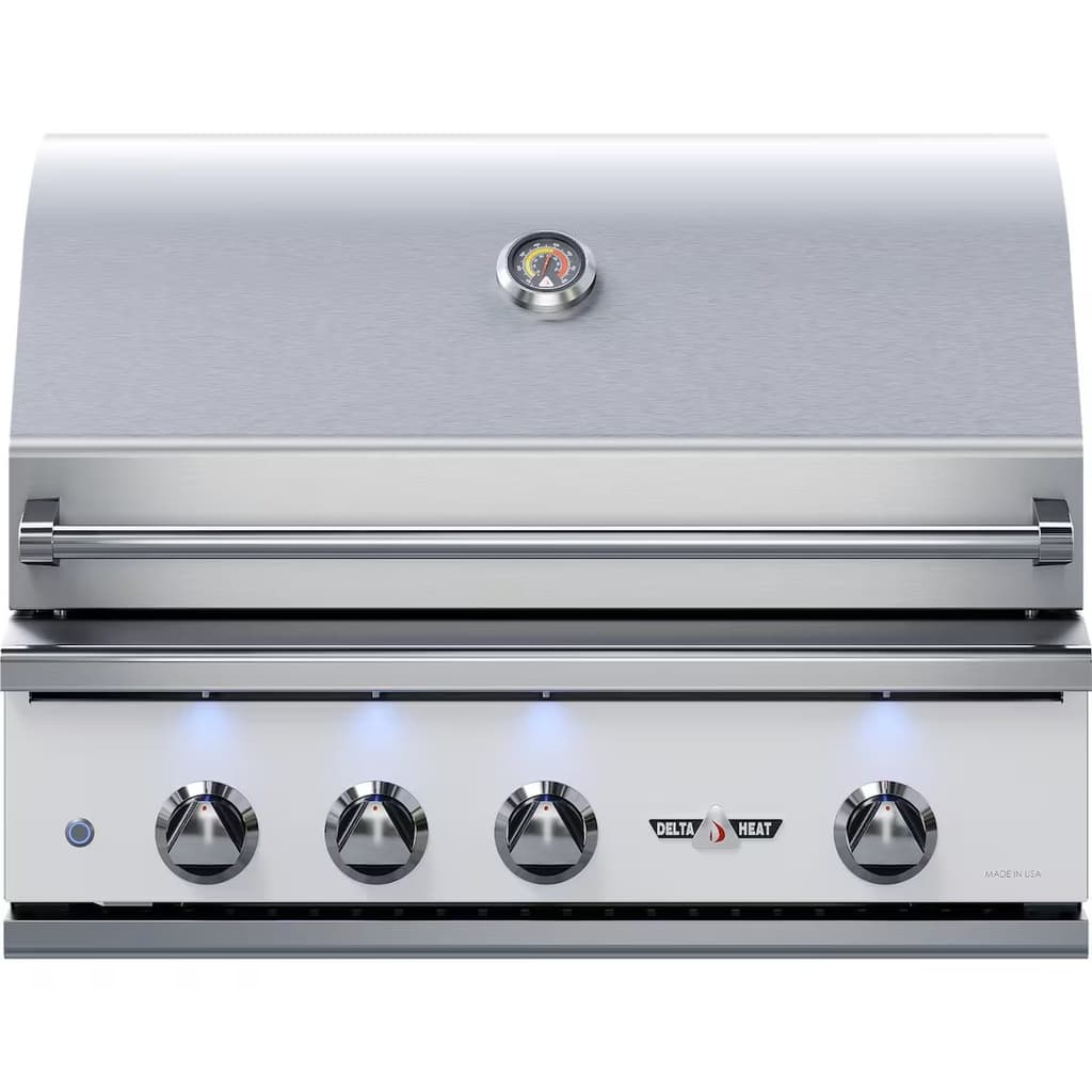 Delta Heat 32" Gas Grill with Infrared Rotisserie and Sear Zone, White Control Panel