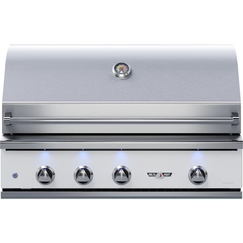 Delta Heat 38" Gas Grill with Infrared Rotisserie and Sear Zone, White Control Panel