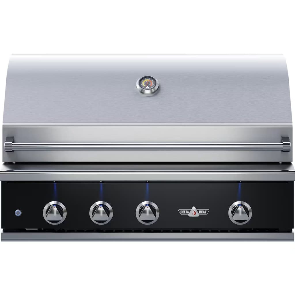 Delta Heat 38" Gas Grill with Infrared Rotisserie, Black Control Panel