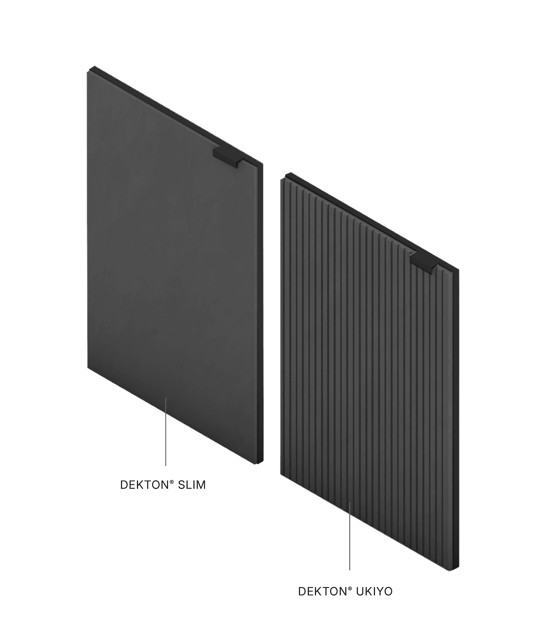 Dekton Bromo & Onyx finish combination